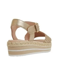 New ⌛ Jane Debster Debbie Soft Gold Weave 🩴 Sandals 💯 -Women Shoes shop 874924840 4 720x928