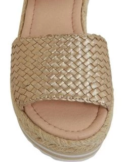 New ⌛ Jane Debster Debbie Soft Gold Weave 🩴 Sandals 💯 -Women Shoes shop 874924840 6 720x928