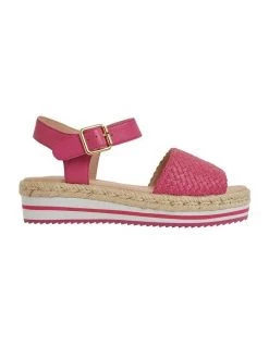 Brand new 🔔 Jane Debster Debbie Pink Weave 🩴 Sandals ✨