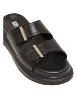 Cheap 👏 Oxford Maisey Black Leather Velcro Slide 👍 -Women Shoes shop 875705140 4 720x928