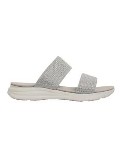 Discount 🌟 Active Flex Novato Light Grey Diamante 🩴 Sandals 👏