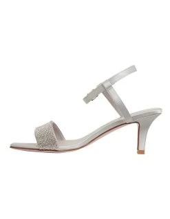 Best Sale 🤩 Pink Inc Icon Silver Satin 🩴 Sandals in Silver Satin 👏 -Women Shoes shop 883335790 3 720x928
