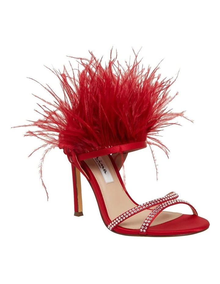 Outlet 🤩 NINA Dalva Red Rouge Satin 🩴 Sandals 💯 2 Outlet 🤩 NINA Dalva Red Rouge Satin 🩴 Sandals 💯 - Image 2