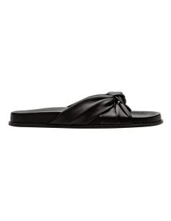 Cheap 🤩 Tony Bianco Louvre Black Nappa 🩴 Sandals 👏