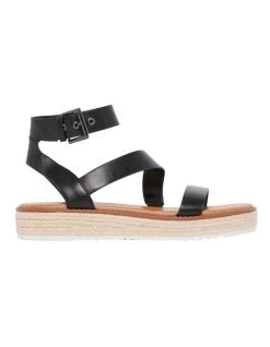Cheapest ❤️ Nine West Chaya Black 🩴 Sandals ⭐