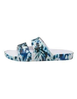 Deals ⌛ Freedom Moses Unisex Zeppelin White Slides ⭐