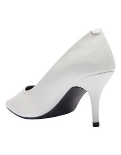 Budget 🔥 Ravella Wendy White Smooth Heeled 👟 Shoes 🛒 -Women Shoes shop 892533880 6 720x928