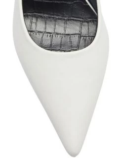 Budget 🔥 Ravella Wendy White Smooth Heeled 👟 Shoes 🛒 -Women Shoes shop 892533880 7 720x928