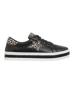 Best Pirce 😉 Easy Steps Ultra Black/Leopard 👟 Sneakers 🛒