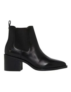New 🔔 Windsor Smith Wonder Black Leather Boot ✨
