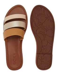 Top 10 😉 Roxy Wyld Rose Multicolour Leather Slides 💯 -Women Shoes shop 901898740 3 720x928
