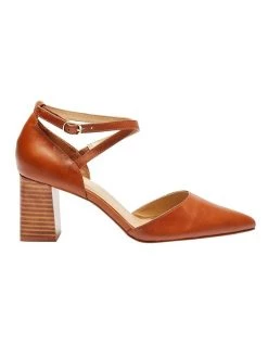 Cheapest 🔥 Jane Debster Gwyneth Cognac Glove Heeled 👟 Shoes ✔️