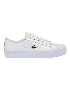Flash Sale 👏 Lacoste Ziane Plus White Leather Tonal 👟 Sneakers 🔔