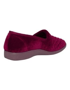 Promo 😍 Grosby Marcy Wine Quilted Velour Slip-on Slipper ✔️ -Women Shoes shop 966640520 3 720x928